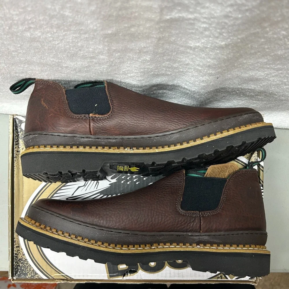 Georgia Boot Mens Size 14M Romeo Brown Leather Georgia Giant GR262 Ankle Boots